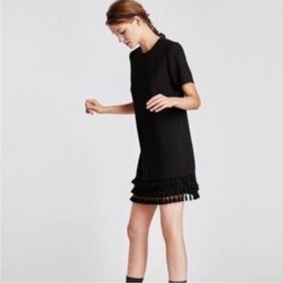 Zara Pom Pom Tassel Mini Dress - Picture 3 of 8